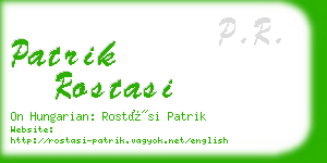 patrik rostasi business card